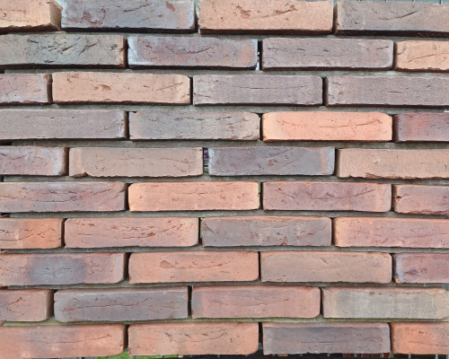 Metselsteen Telica donker bont wasserstrich waalformaat.